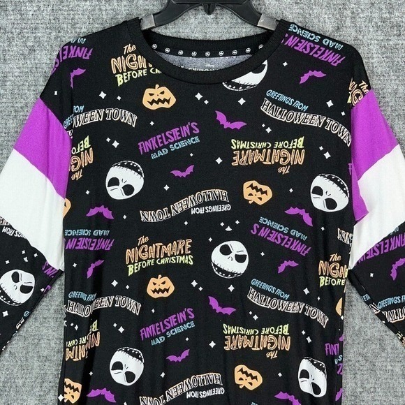 Nightmare Before Christmas Pajama Top Womens S Disney Cozycore Sleepwear - Picture 5 of 11
